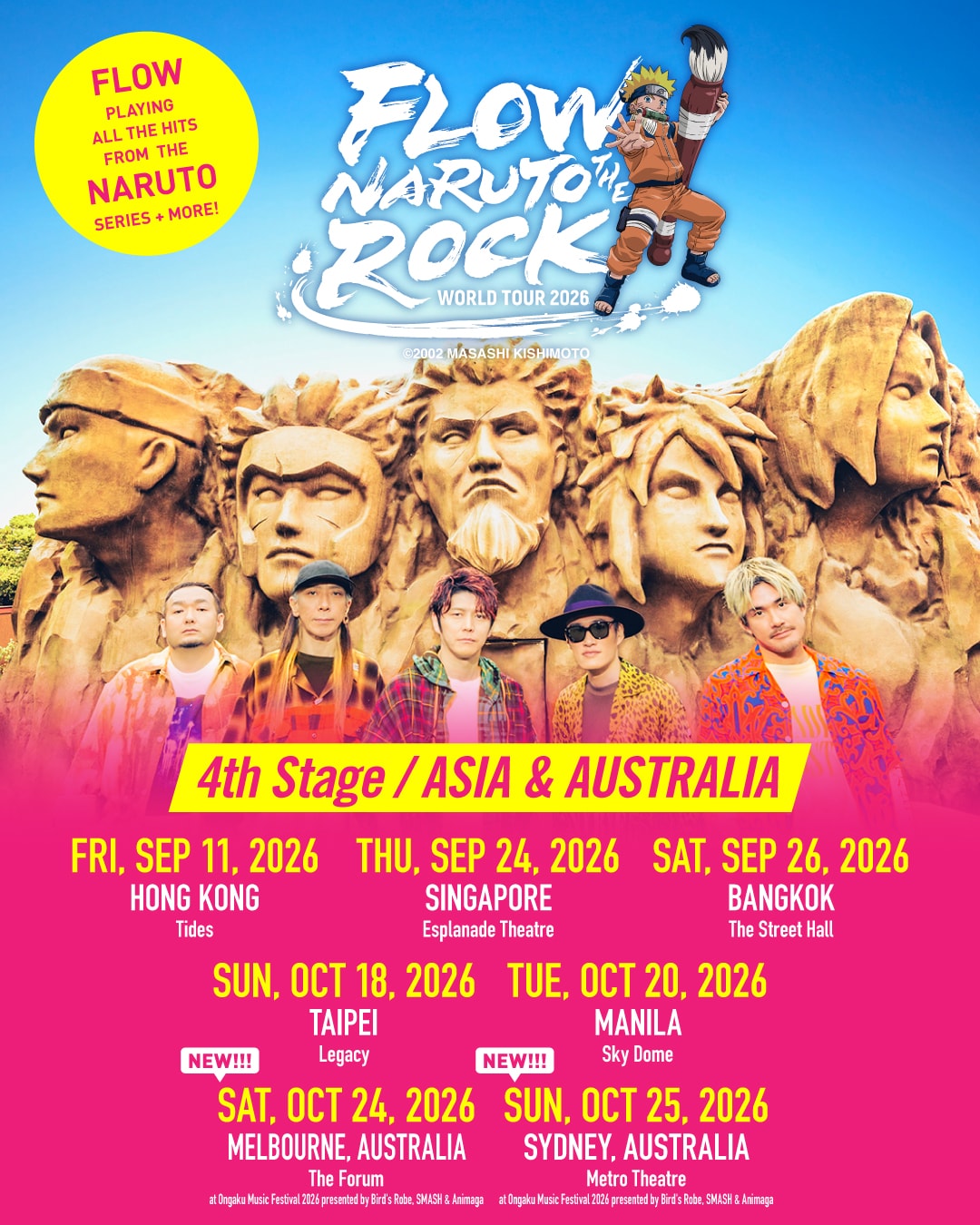 FLOW Tambah 2 Konser Australia dalam Tur Dunia NARUTO THE ROCK